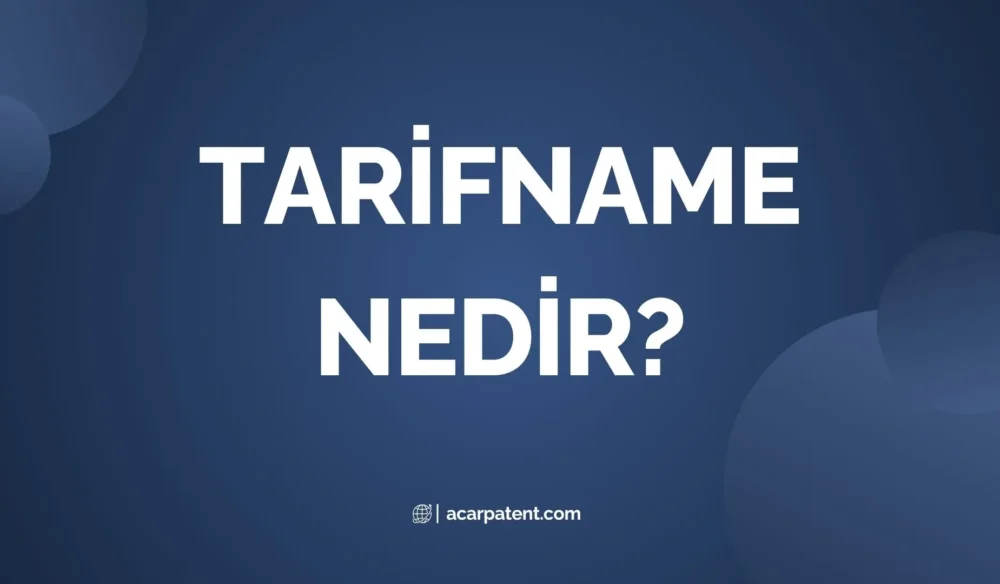 Tarifname Nedir?