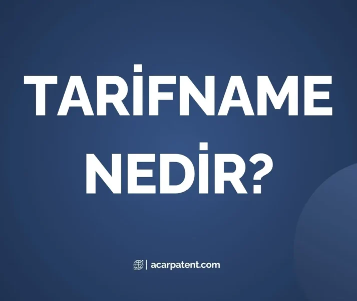 Tarifname Nedir?