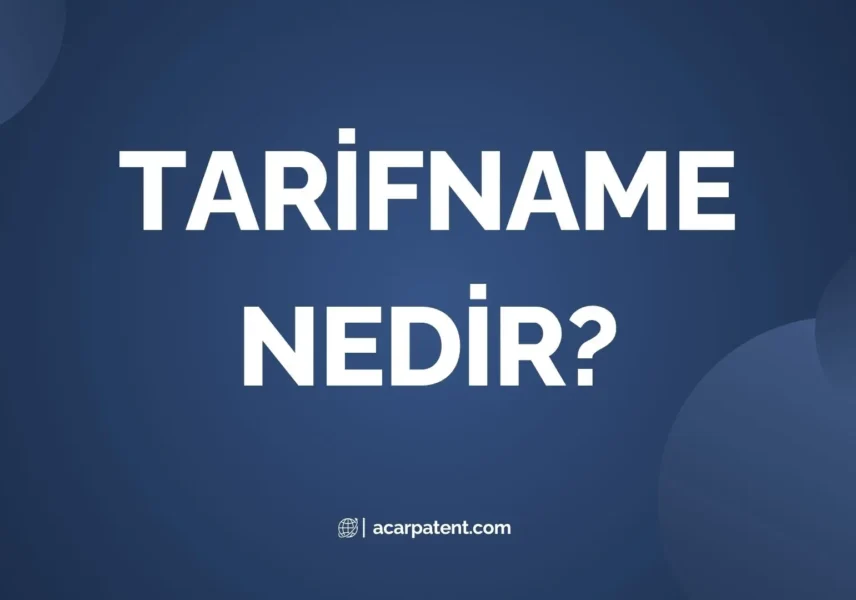 Tarifname Nedir?